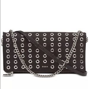 💫Sale💫 DKNY Clutch Crossbody Bag 🖤Grommet Studded 🖤 Retails $228